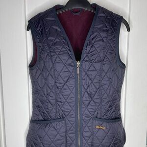 Barbour Women's Fleece Betty Gilet/Liner, zip-in, Navy, US size 6